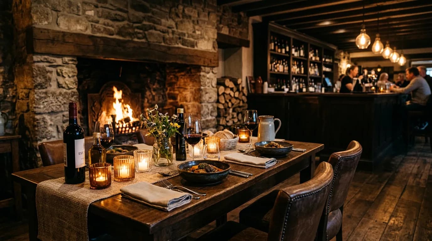 Smoky restaurant atmosphere